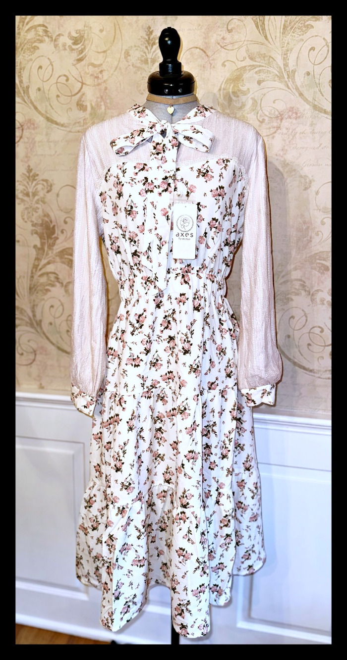 Axes Femme Poetique Flower Chiffon Dress Size M Himekaji J Fashion Cottagecore